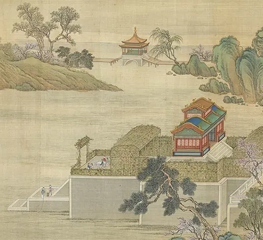 清院本汉宫春晓图长卷_22