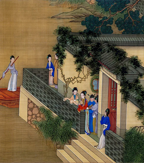 清冷枚《仿仇英汉宫春晓图》卷_05