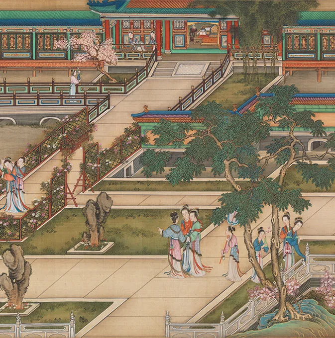 清院本汉宫春晓图_21