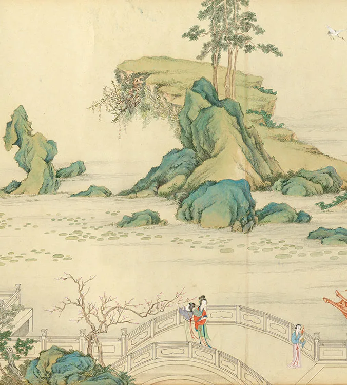 丁观鹏《仿仇英汉宫春晓图》卷_15