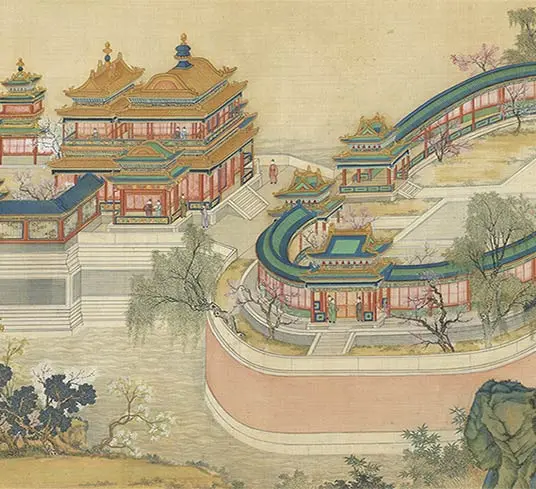 清院本汉宫春晓图长卷_40