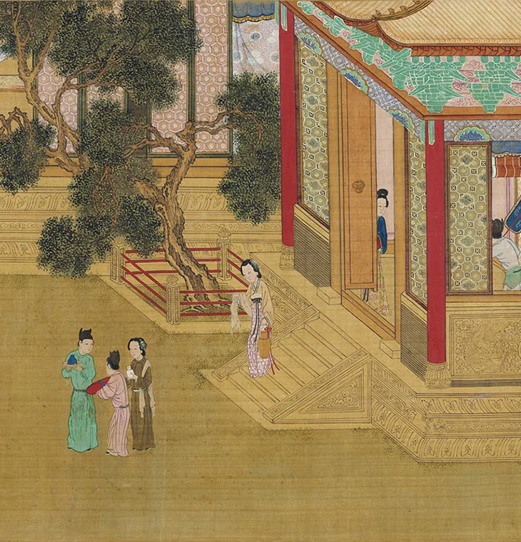 明仇英《汉宫春晓图》卷_14