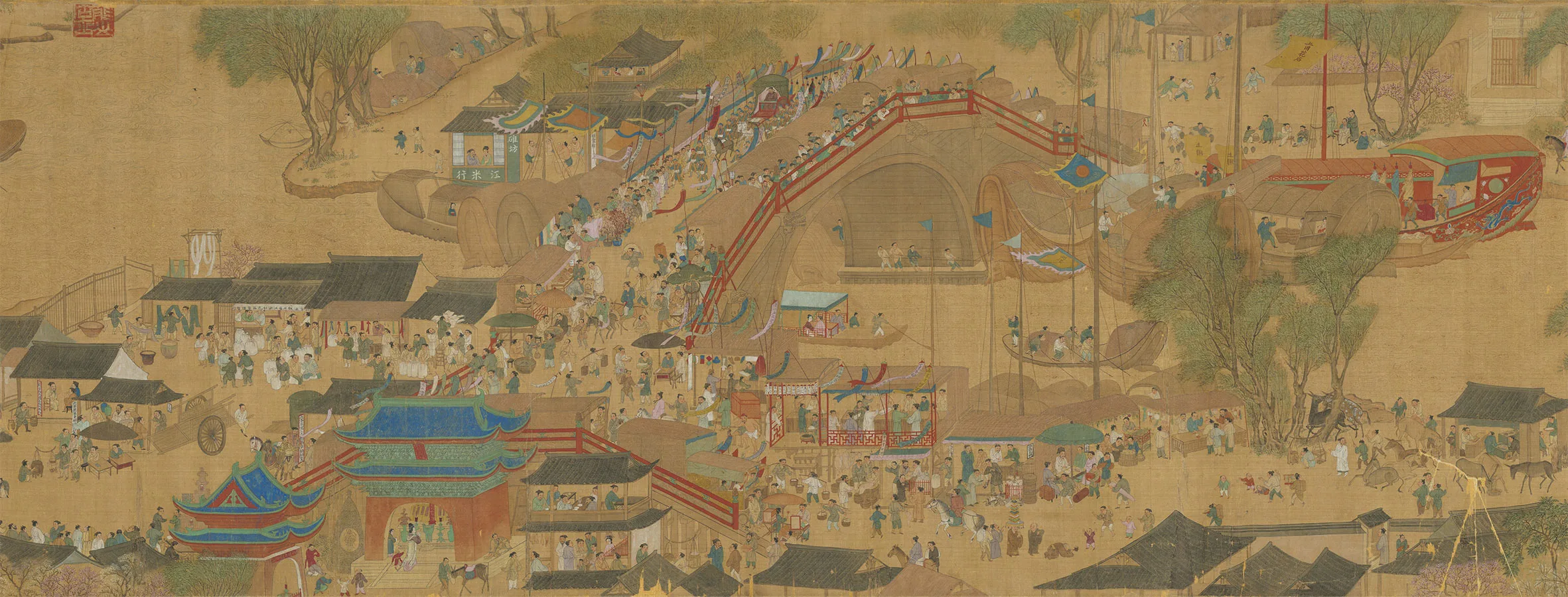 传张择端《清明易简图》虹桥局部