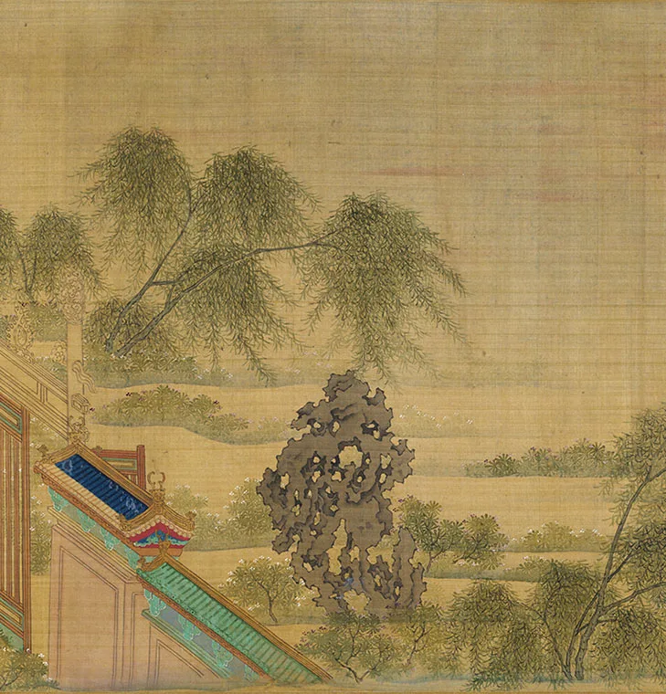 明仇英《汉宫春晓图》卷_17