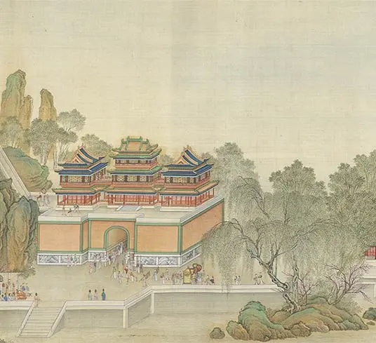 清院本汉宫春晓图长卷_03