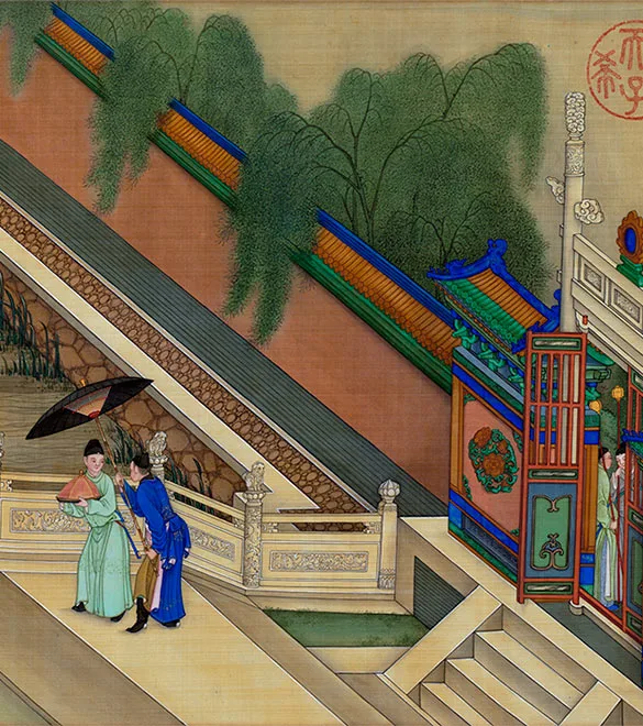 清冷枚《仿仇英汉宫春晓图》卷_25