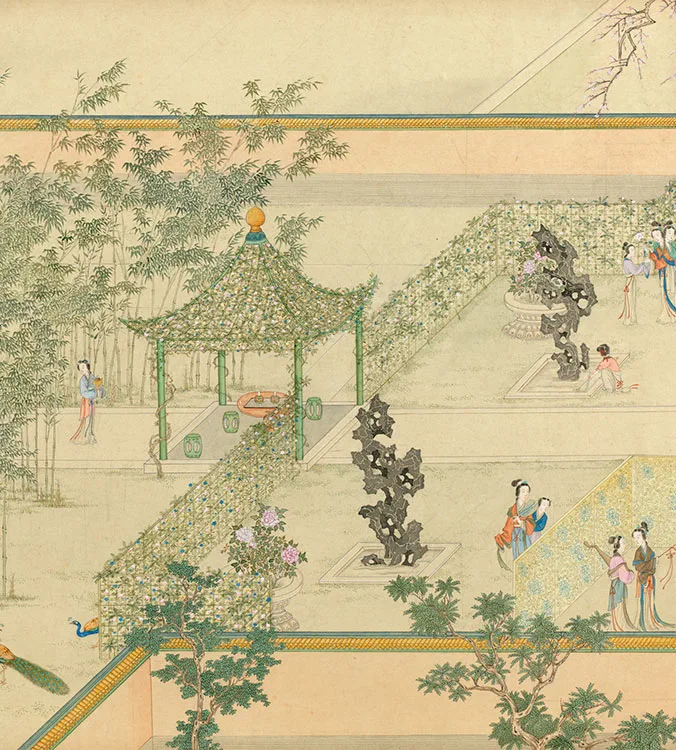 丁观鹏《仿仇英汉宫春晓图》卷_10