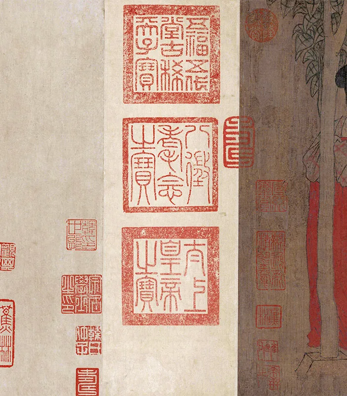 周昉《挥扇仕女图》卷_02