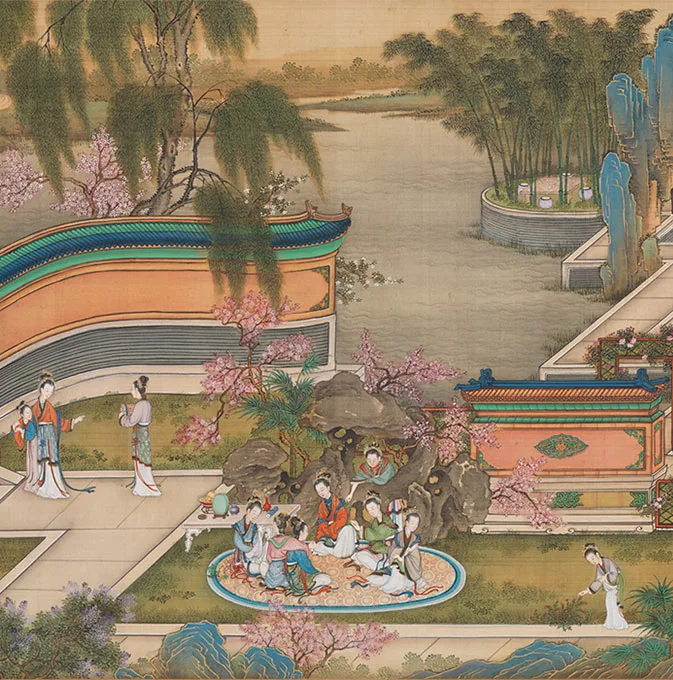 清院本汉宫春晓图_19