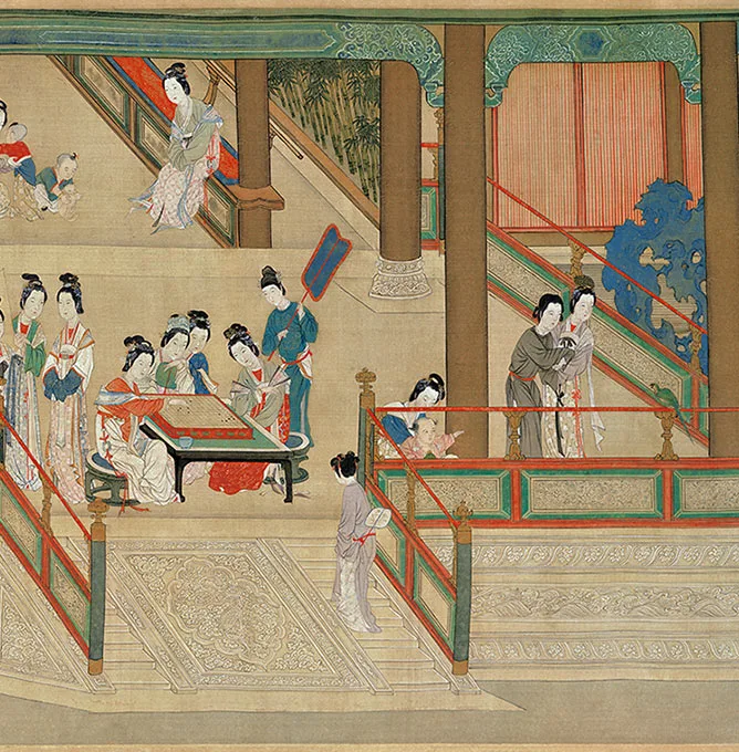 明仇英汉宫春晓图卷_07