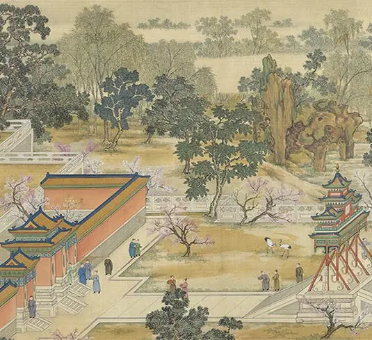 清院本汉宫春晓图长卷_37