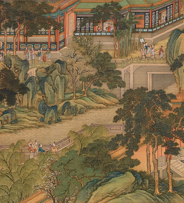 清院本汉宫春晓图_13