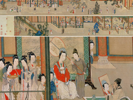 明仇英《汉宫春晓图》卷（虑字编号·甲本）