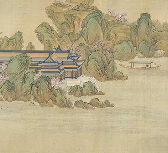 清院本汉宫春晓图长卷_21