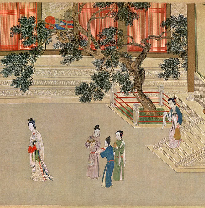 明仇英汉宫春晓图卷_13