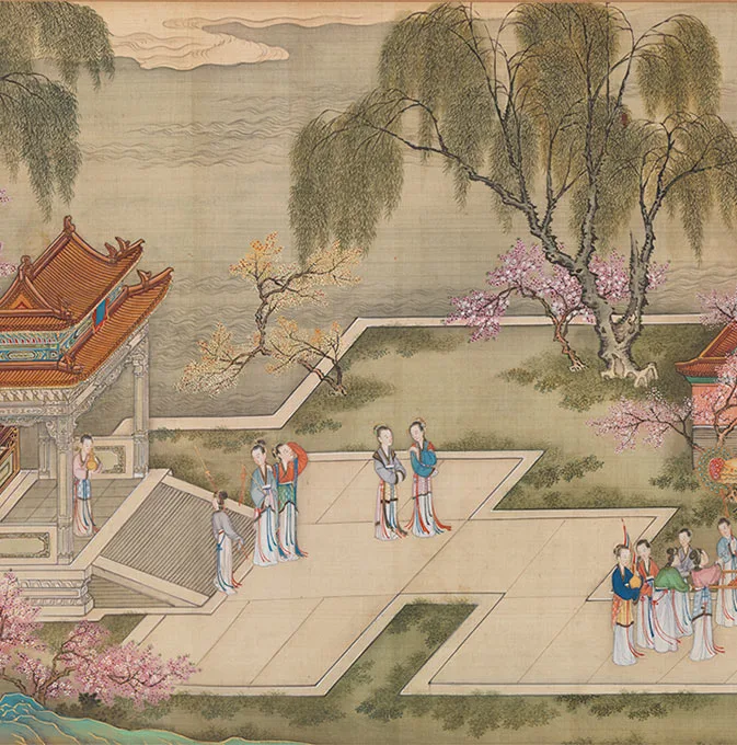 清院本汉宫春晓图_06