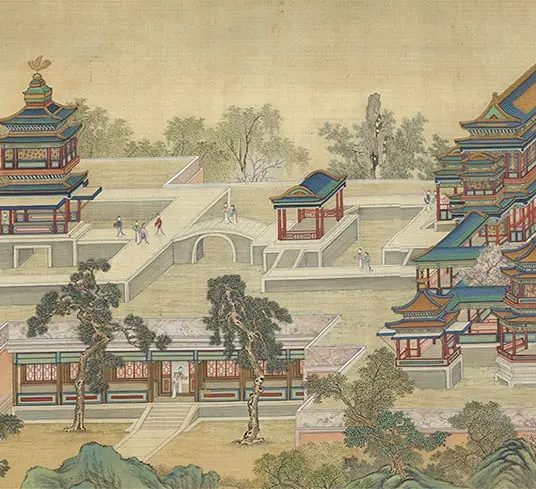 清院本汉宫春晓图长卷_26