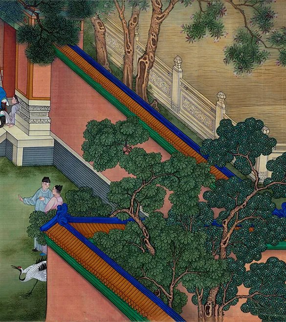 清冷枚《仿仇英汉宫春晓图》卷_23