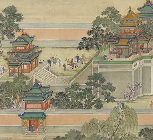 清院本汉宫春晓图长卷_44