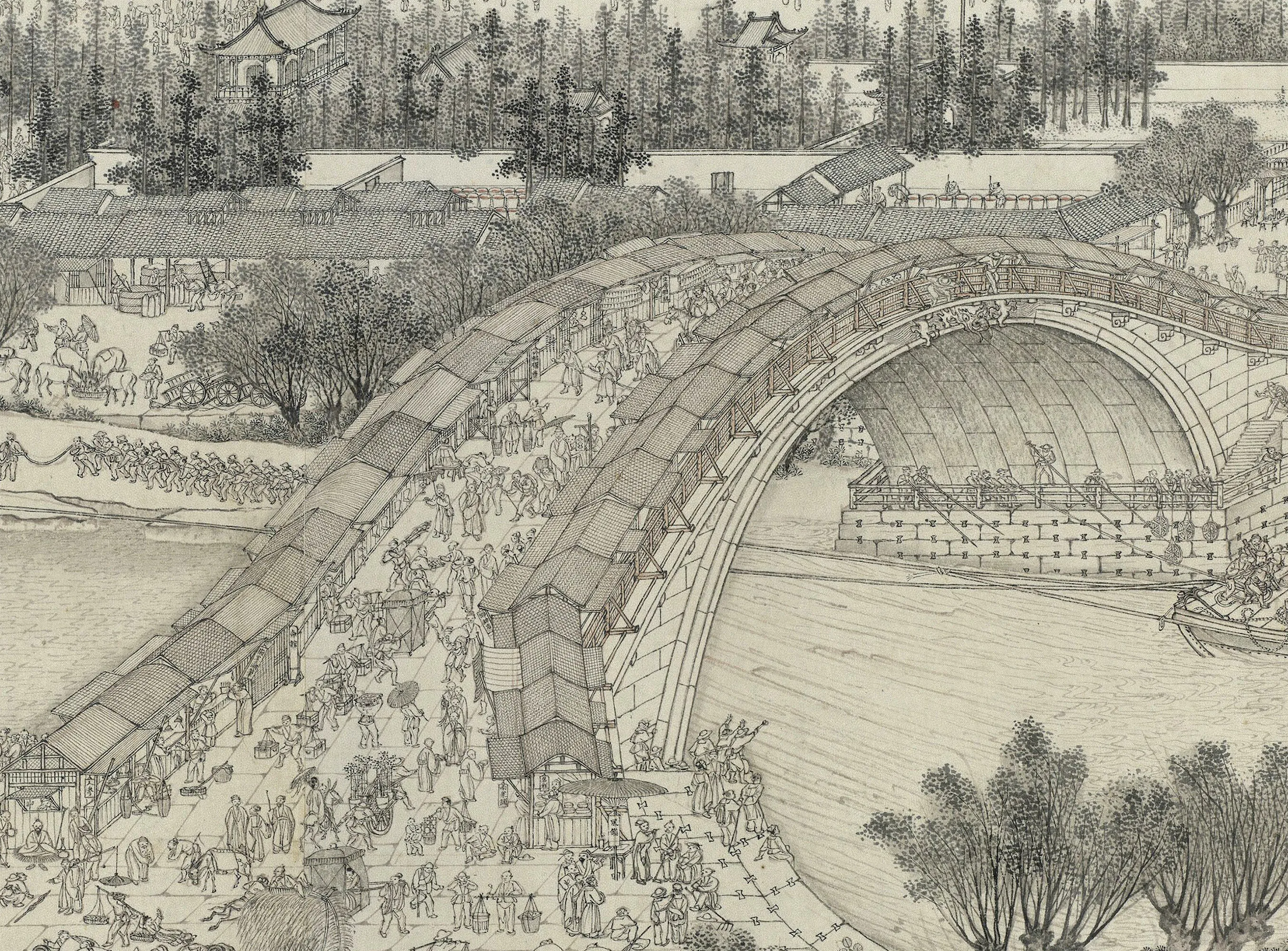 沈源清明上河图虹桥局部