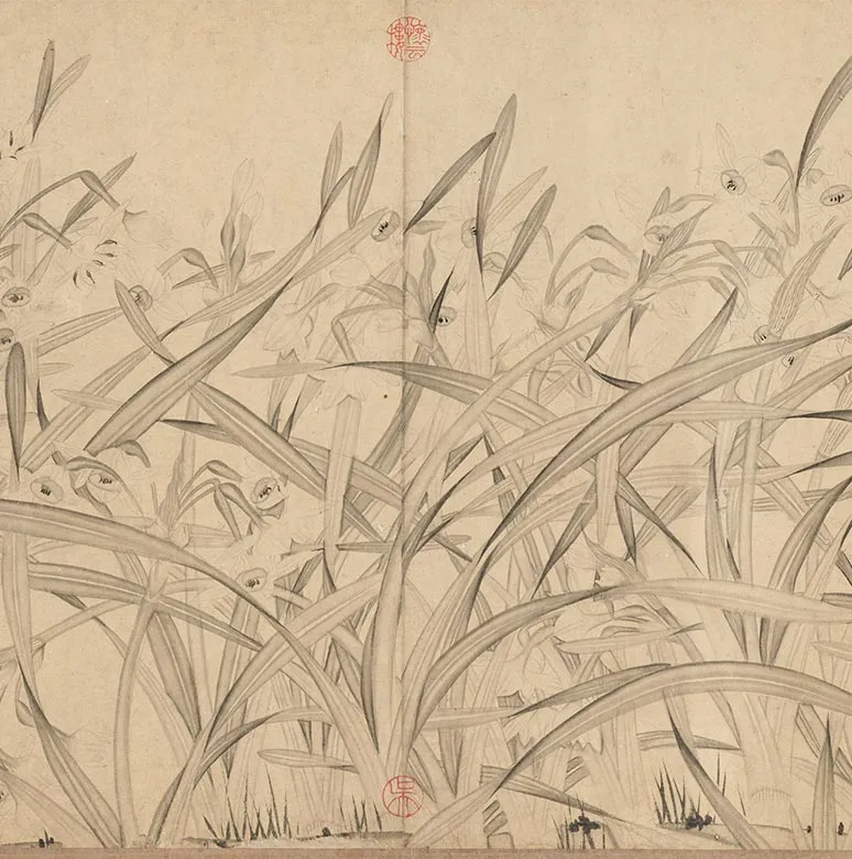 宋赵孟坚水仙花图卷_15