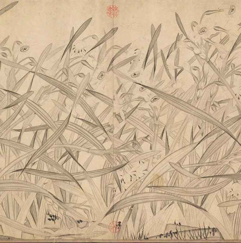 宋赵孟坚水仙花图卷_12