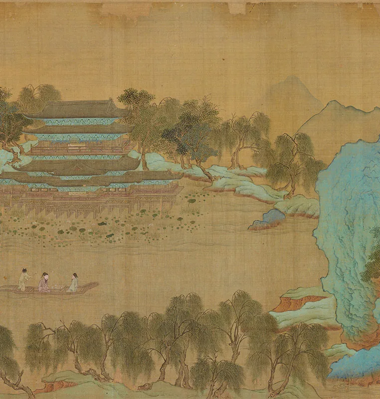 大青绿山水《辋川别墅图》卷_06