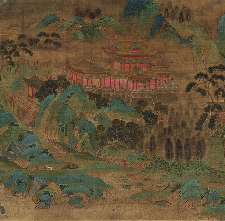 宋赵伯驹《上林图》卷_19