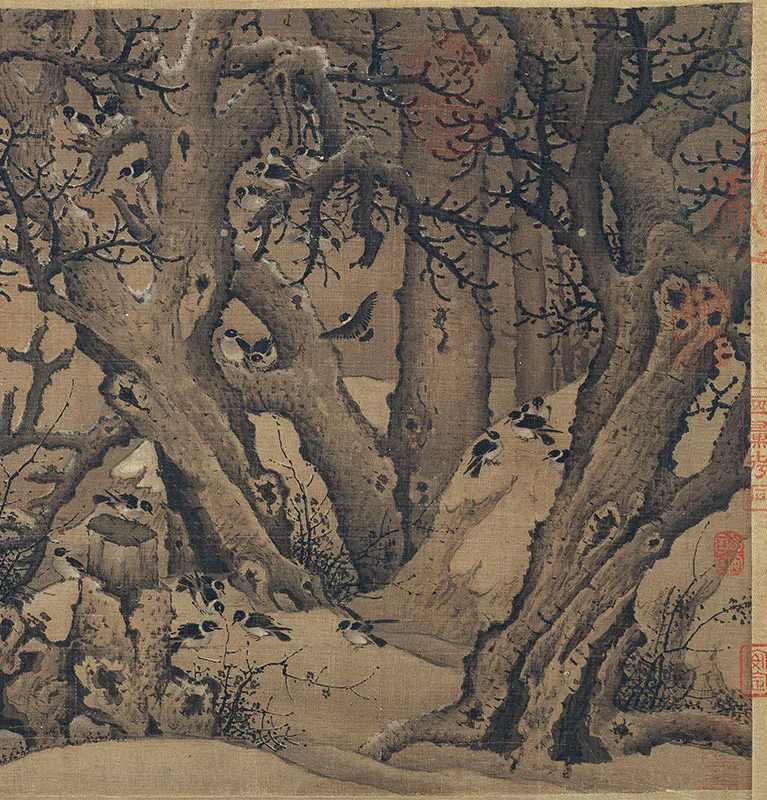 传李成《寒鸦图》卷_08