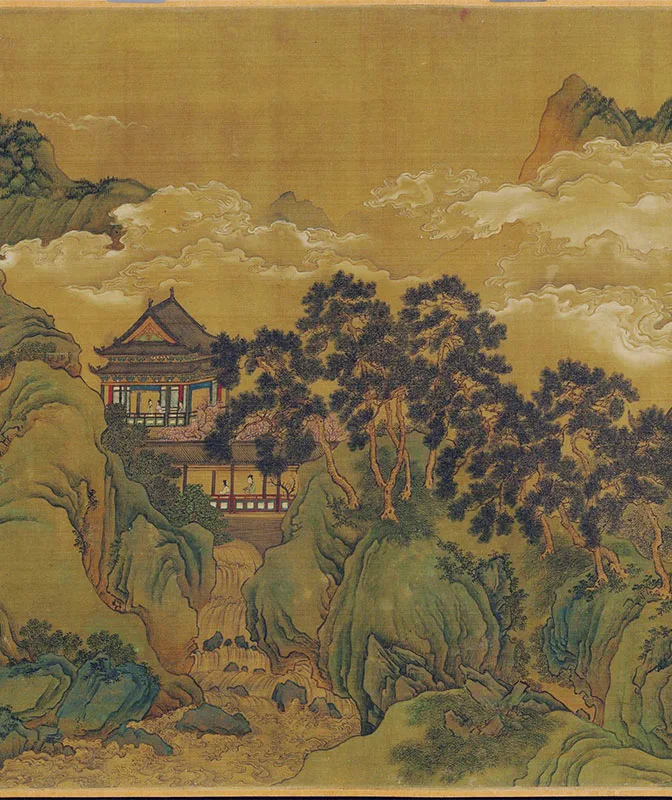 传宋赵伯驹《瑶岛仙真图》卷_08