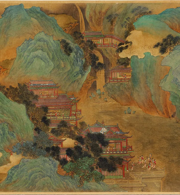 赵伯驹王母宴瑶池图卷_04