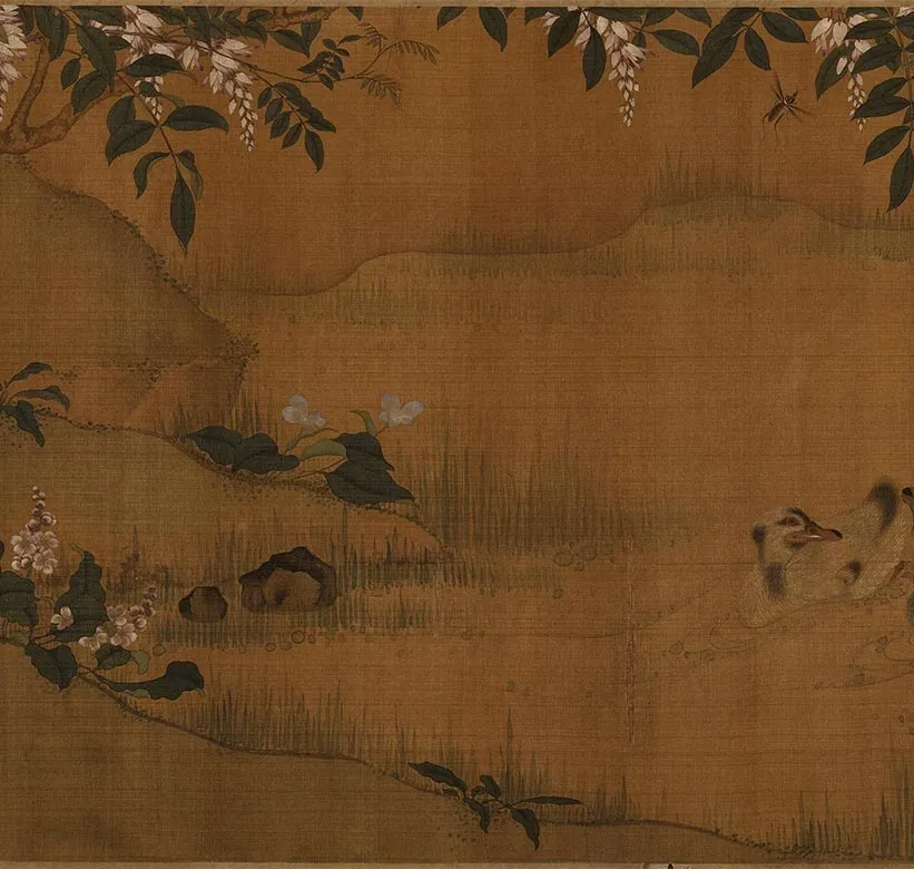 传宋李迪埜卉新凫图卷_09