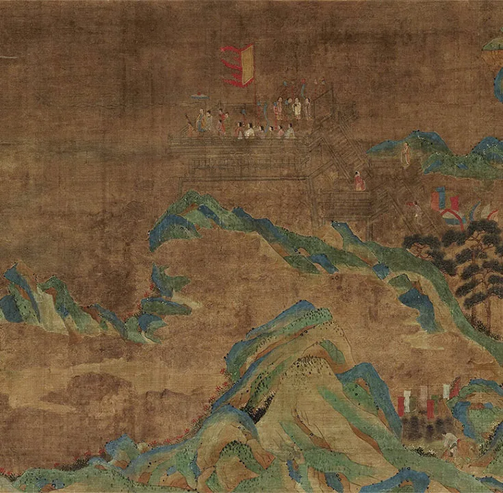 宋赵伯驹《上林图》卷_04