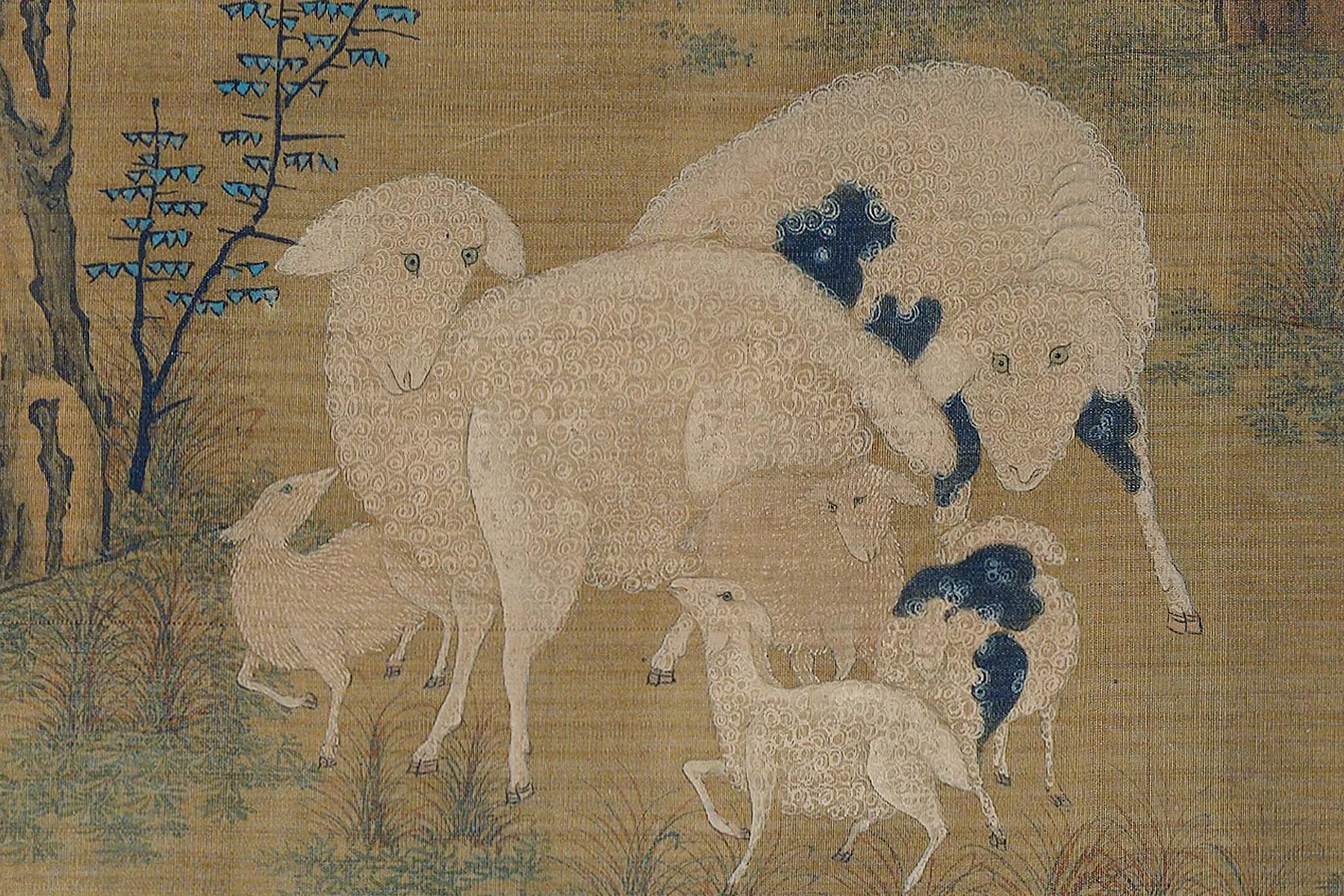 传宋李迪《牧羊图》卷- 国画作品高清大图下载- 集古作网