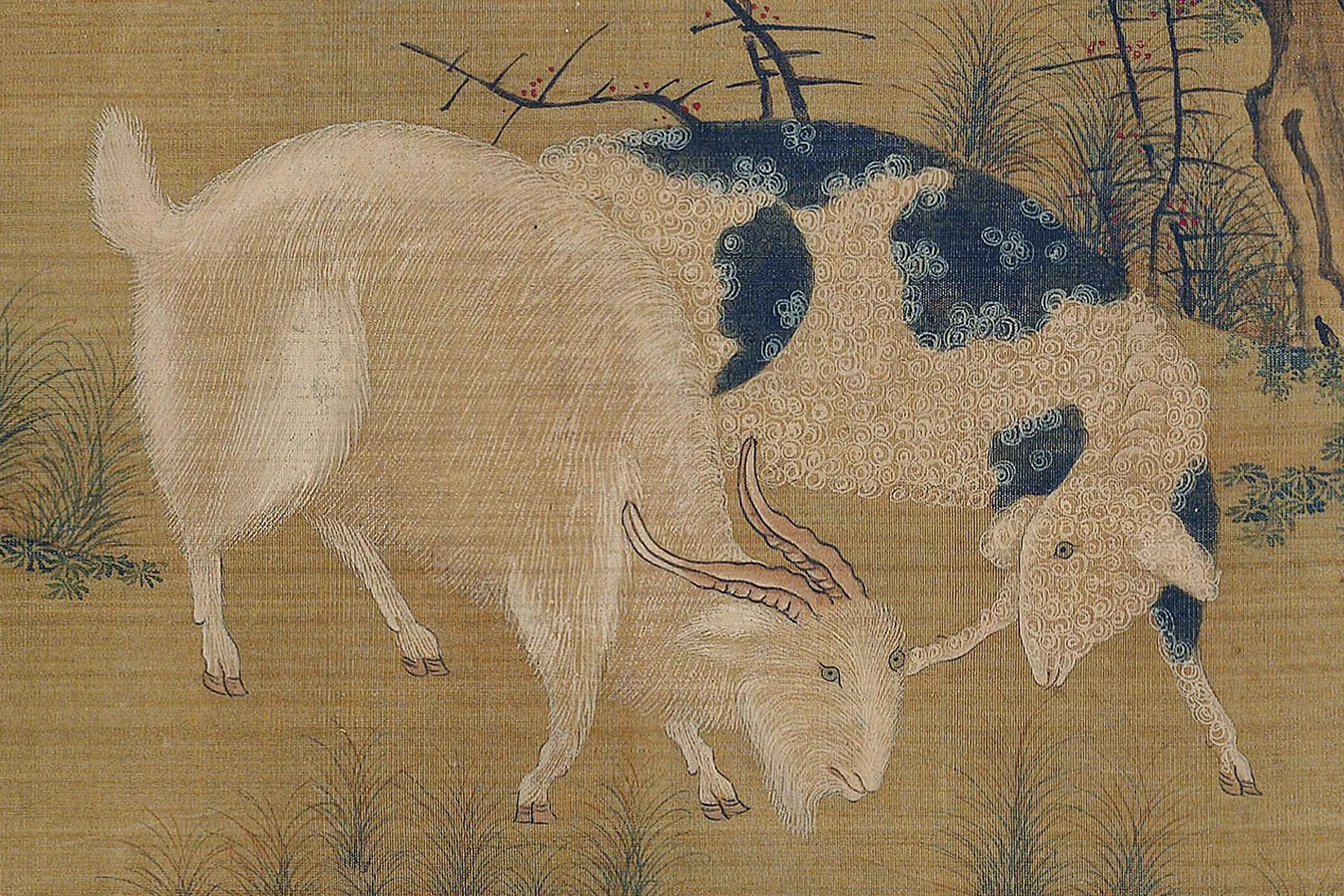 传宋李迪《牧羊图》卷- 国画作品高清大图下载- 集古作网