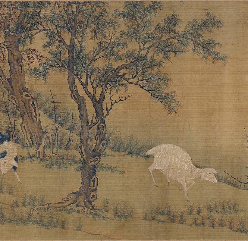 传宋李迪牧羊图卷_09