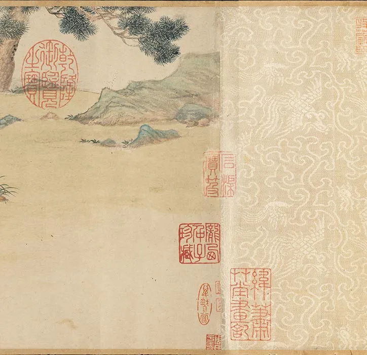 文征明、仇英《写经换茶图》合卷_13