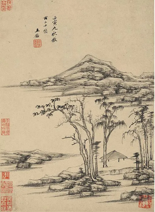 王鉴仿古山水画_01