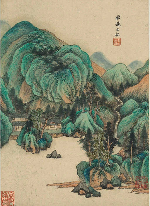 王鉴仿古山水画_04