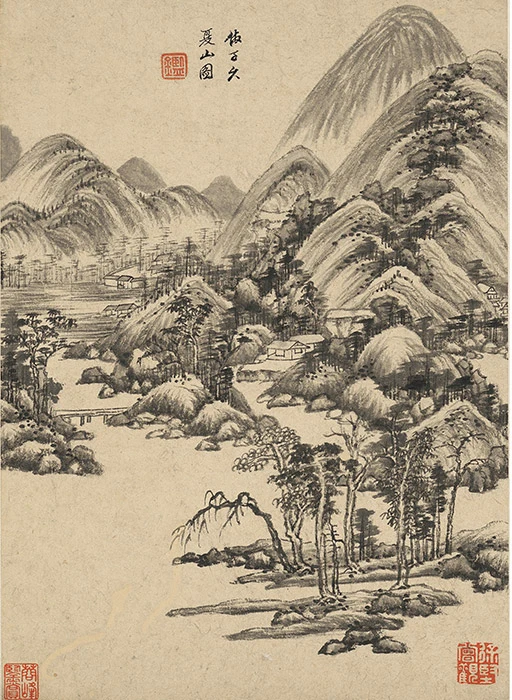 王鉴仿古山水画_19
