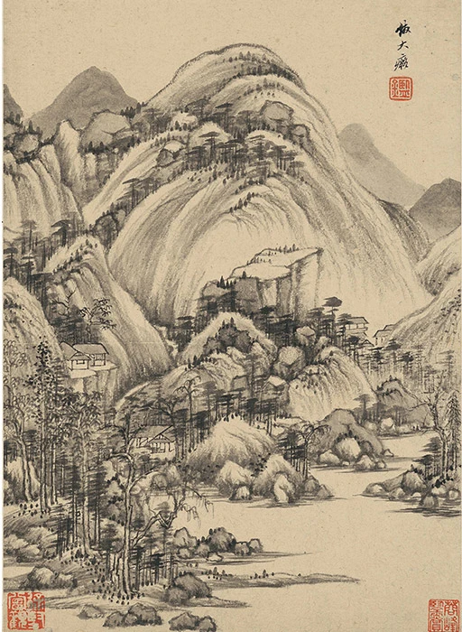 王鉴仿古山水画_05