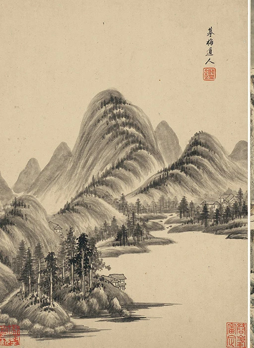 王鉴仿古山水画_09