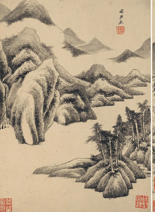 王鉴仿古山水画_07