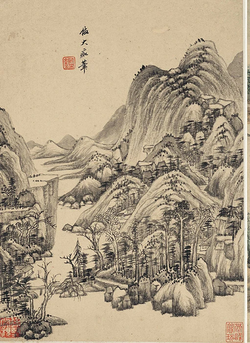 王鉴仿古山水画_11