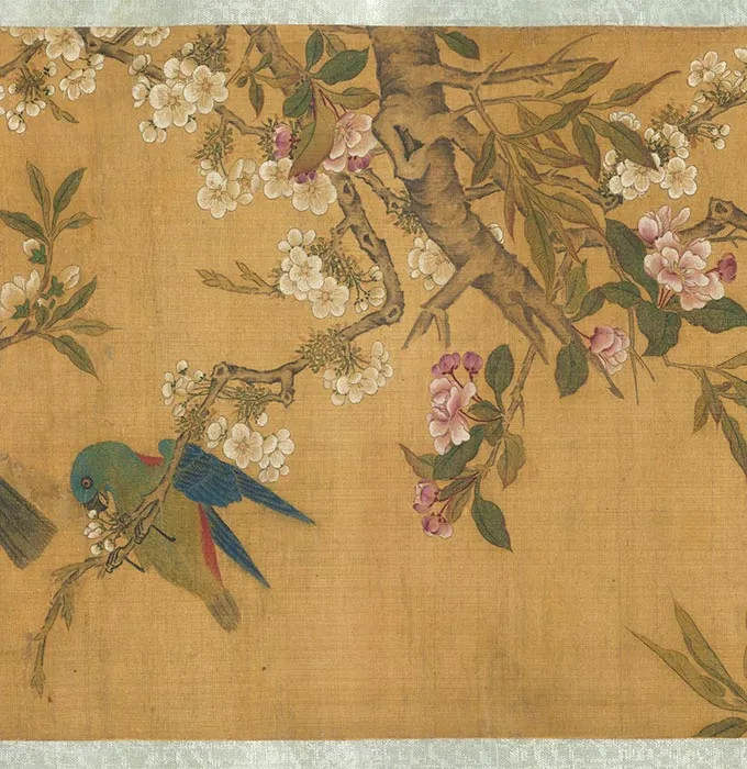 周之冕花鸟画《长春图》卷_12