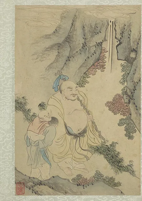 石涛人物画画罗汉册_03