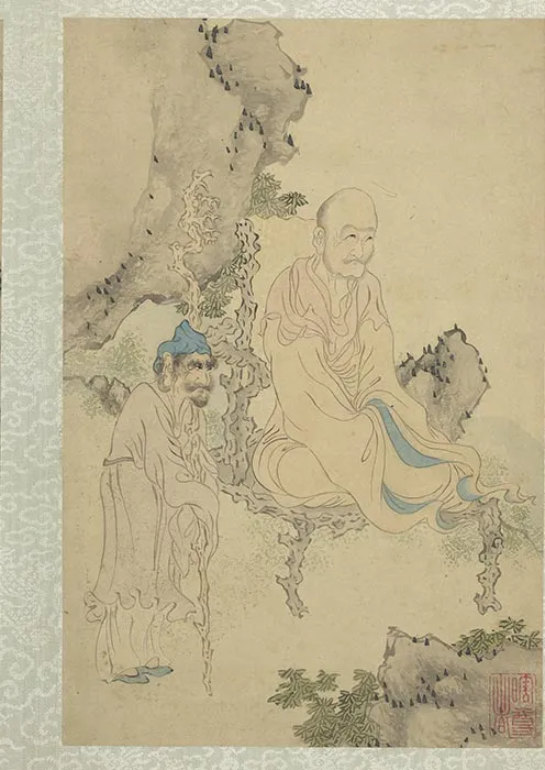 石涛人物画画罗汉册_06