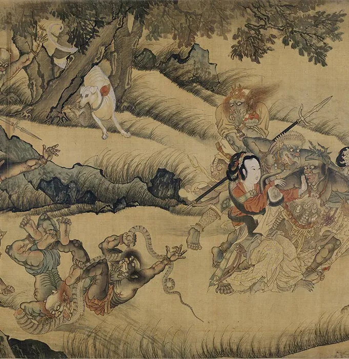 二郎神搜山图卷_03