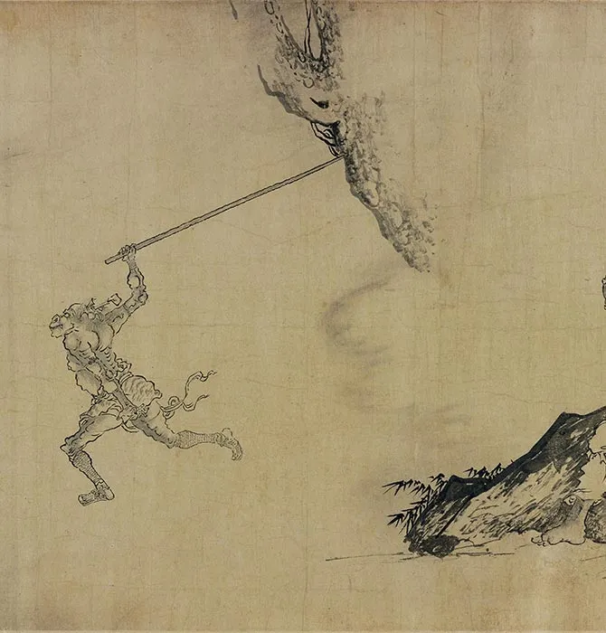 明代《搜山图》白描卷_02