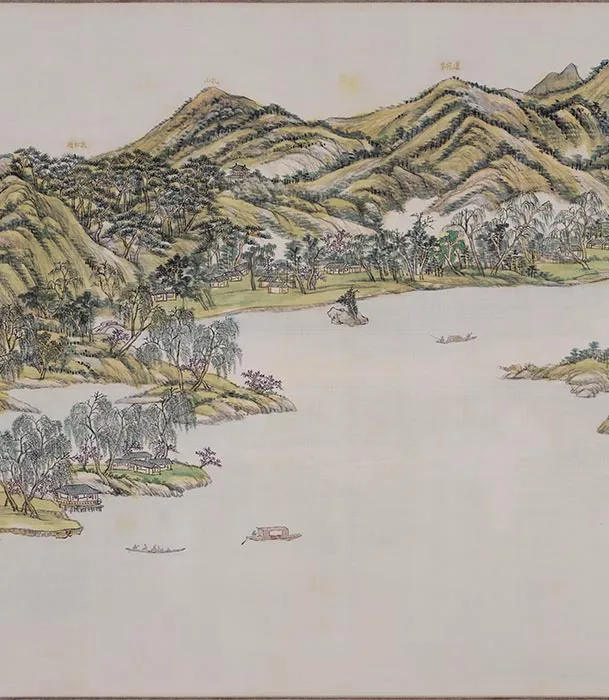 王原祁西湖十景图卷_03